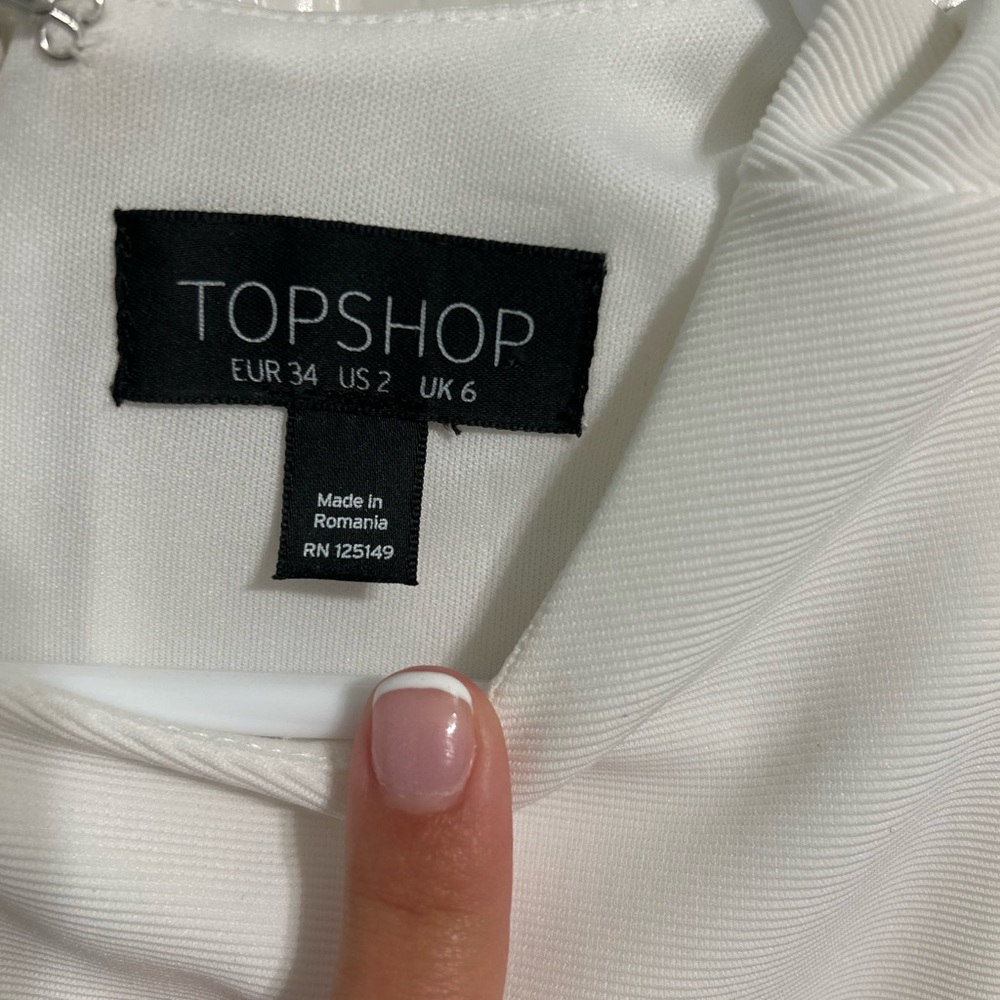 Nordstrom/ Top Shop White Mini Graduation Dress